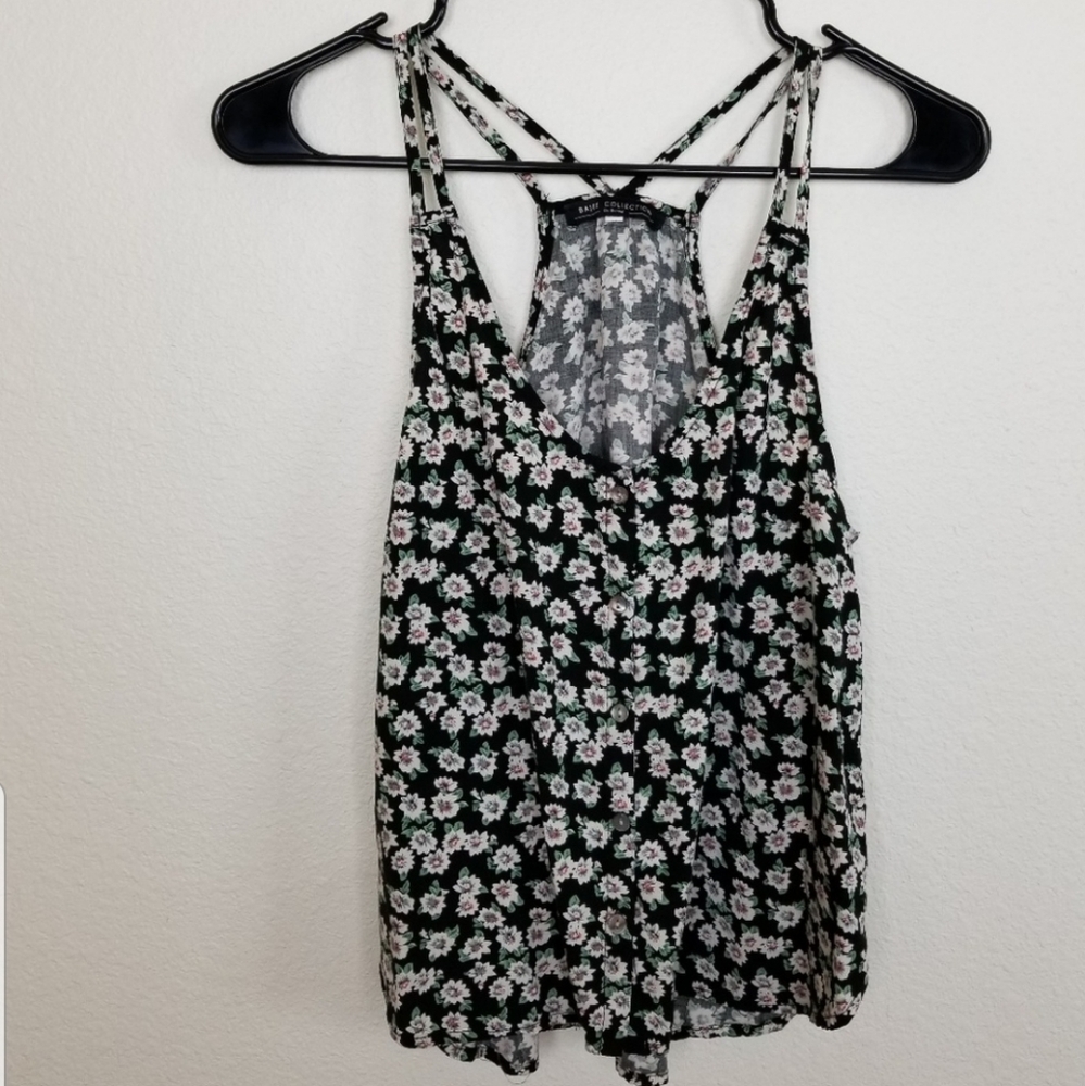 Bajee collection| button down floral tank blouse